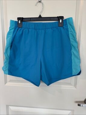 Outdoor Voices Teal and Aqua Athletic Shorts